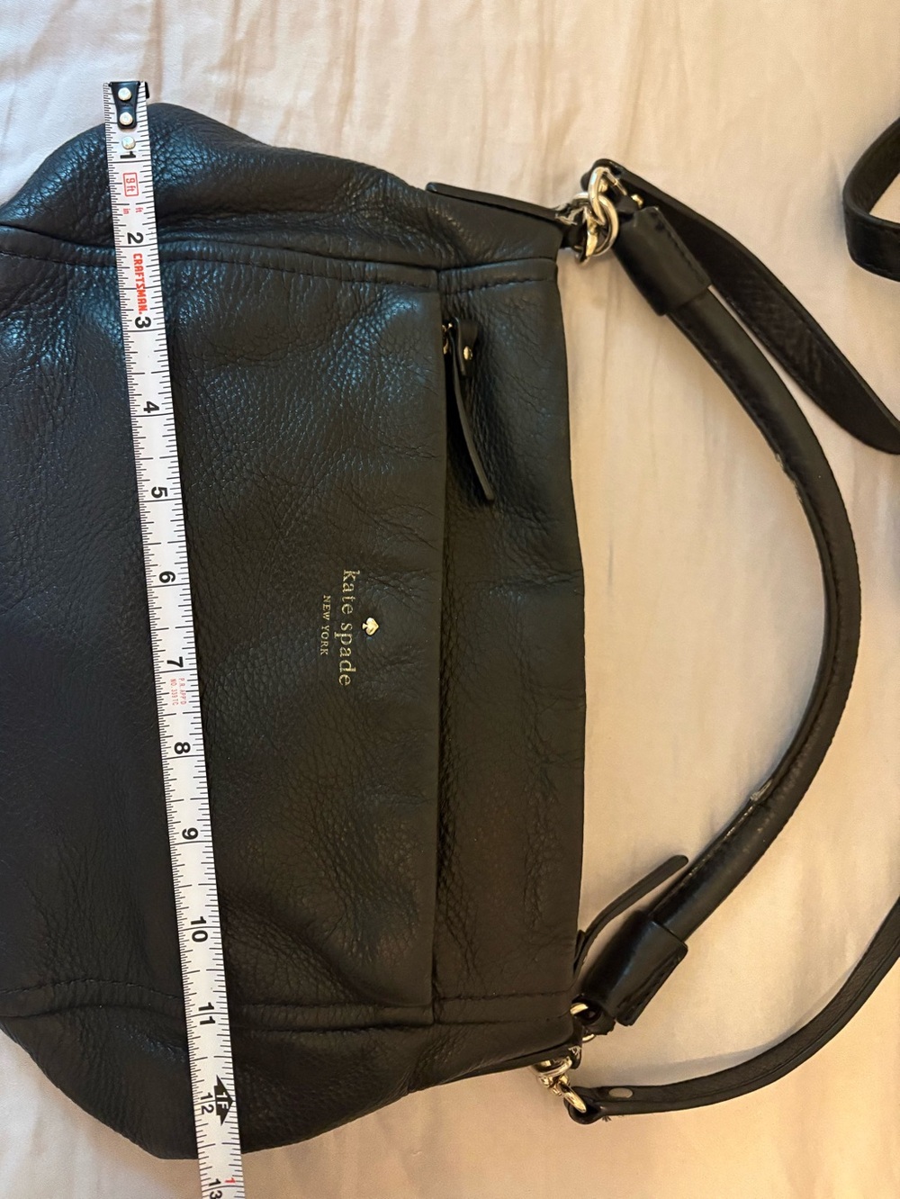 Kate Spade Black Leather Crossbody Satchel - Picture 13 of 16